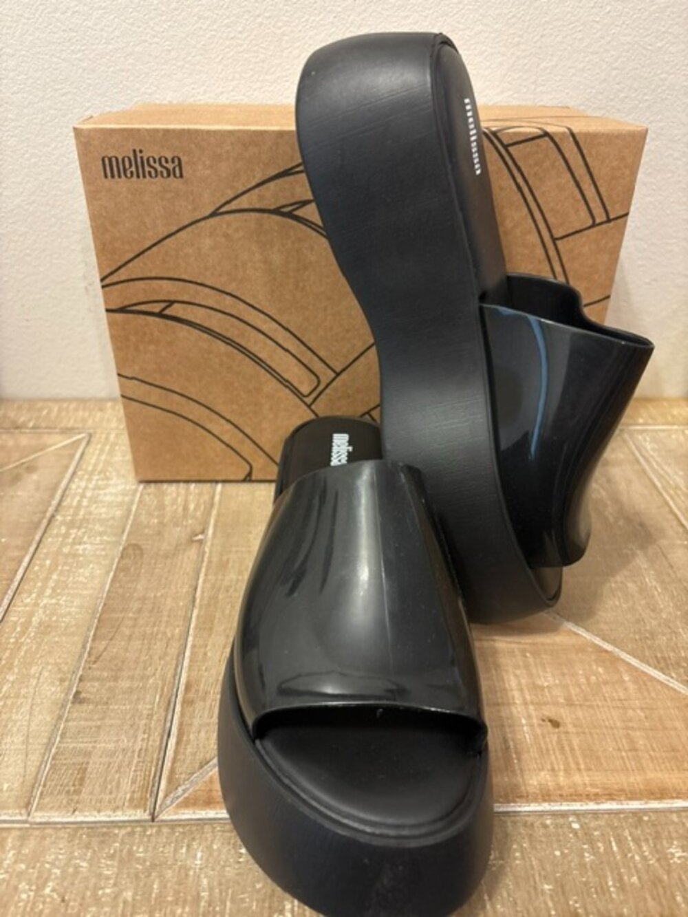 NEW Melissa Becky AD Black Jelly Sandals Candy Scented Women